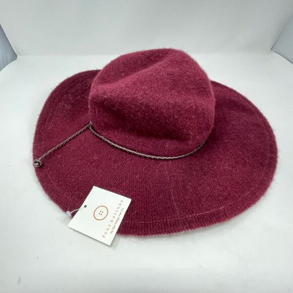 San Diego Hat Company Four Button Textured Knit Fedora Hat One Size - Picture 6 of 8